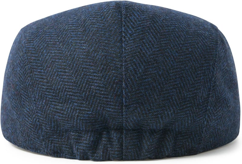 FEINION Men Wool Blend Flat Cap Tweed Newsboy Ivy Hat - Image 5